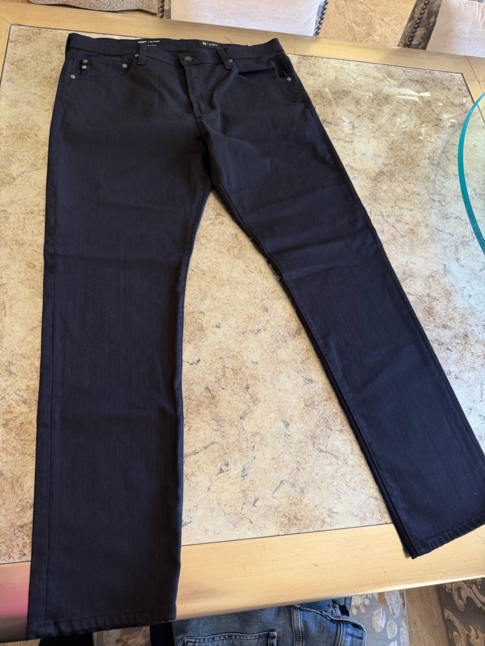 Men's Black Straight-Leg Jeans